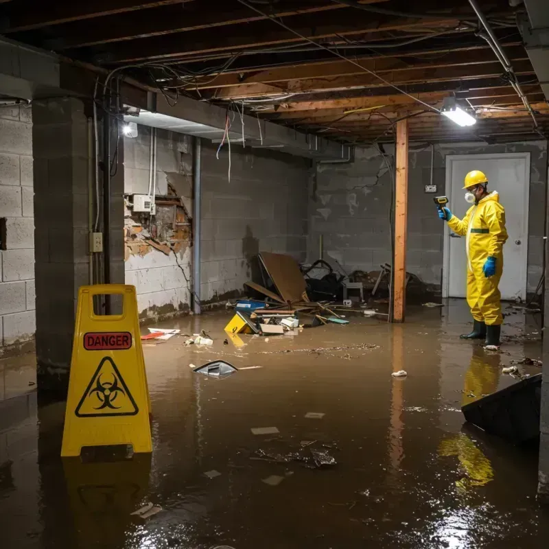 Flooded Basement Electrical Hazard in Aurora, UT Property